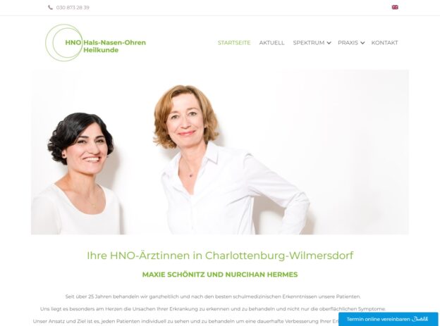 HNO Wilmersdorf - Webdesign für Ärzte